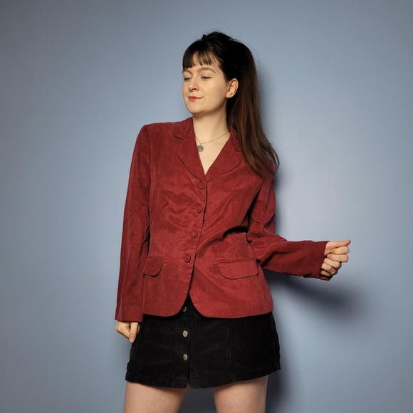 Vintage 90s Red Monsoon Blazer - Picture 2 of 4
